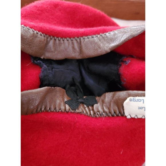Vrai Basque Vintage Wool/Leather Beret S main image 6
